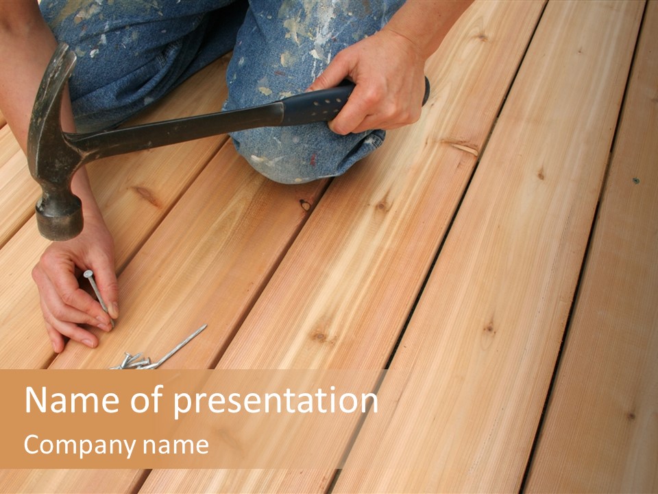 Building A New Deck. PowerPoint Template