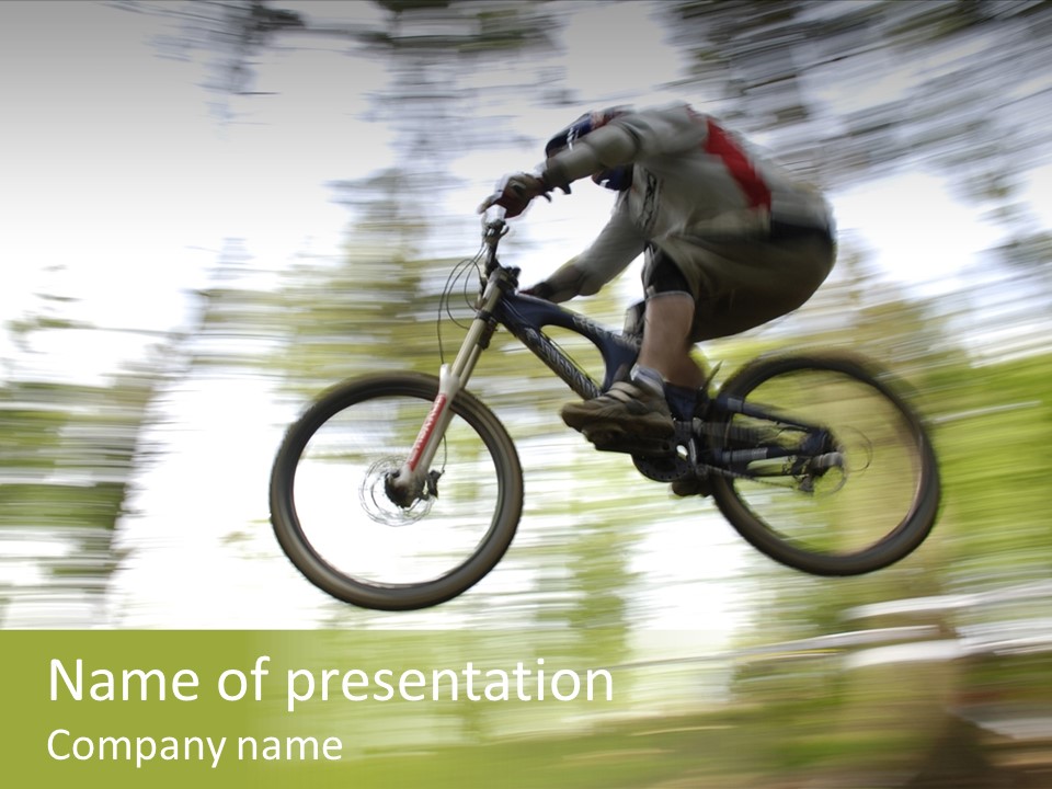 Mountain-Biker PowerPoint Template