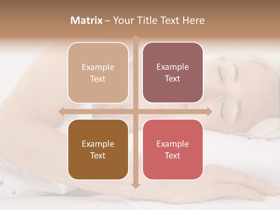 Woman Lying In Bed Sleeping PowerPoint Template