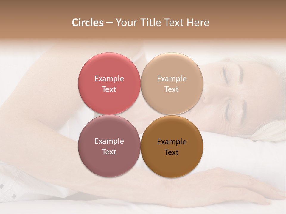 Woman Lying In Bed Sleeping PowerPoint Template
