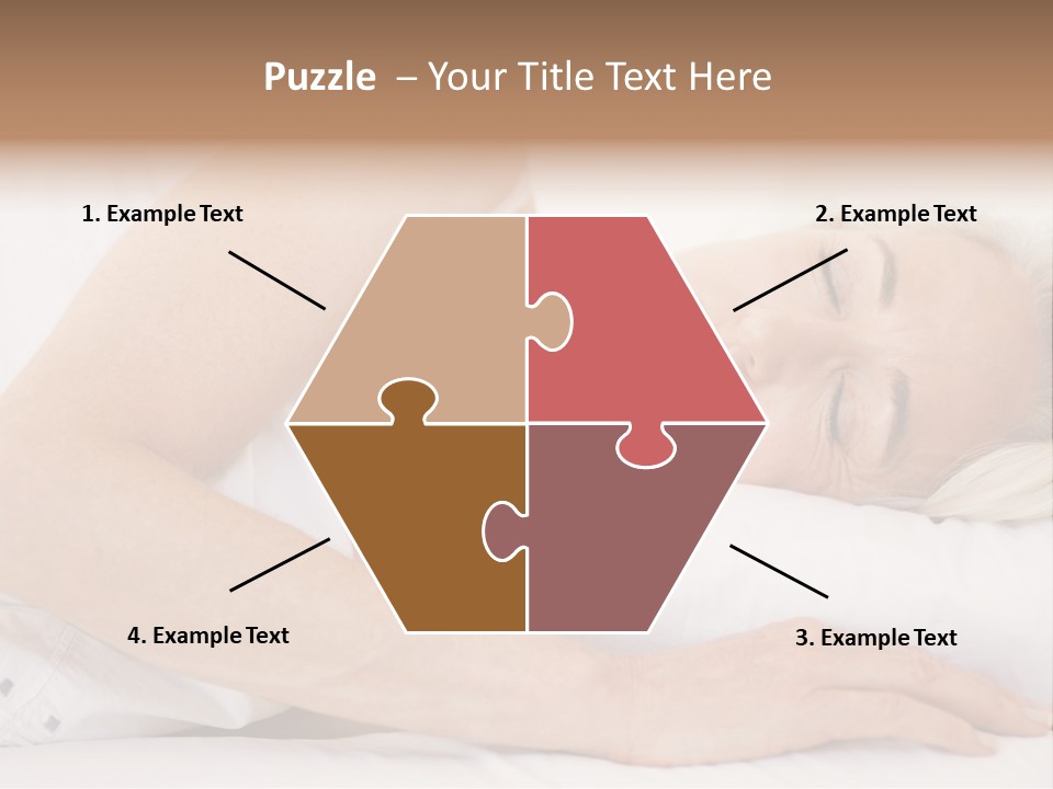 Woman Lying In Bed Sleeping PowerPoint Template
