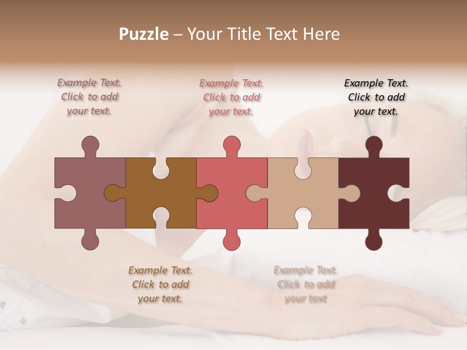 Woman Lying In Bed Sleeping PowerPoint Template