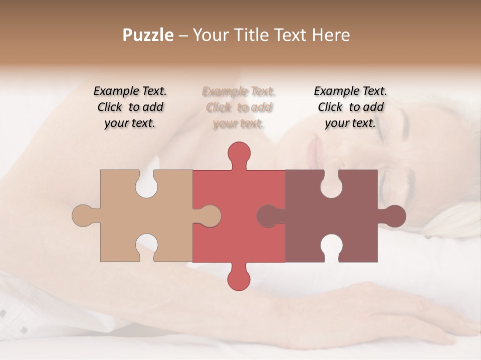 Woman Lying In Bed Sleeping PowerPoint Template