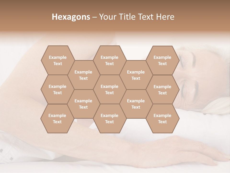 Woman Lying In Bed Sleeping PowerPoint Template