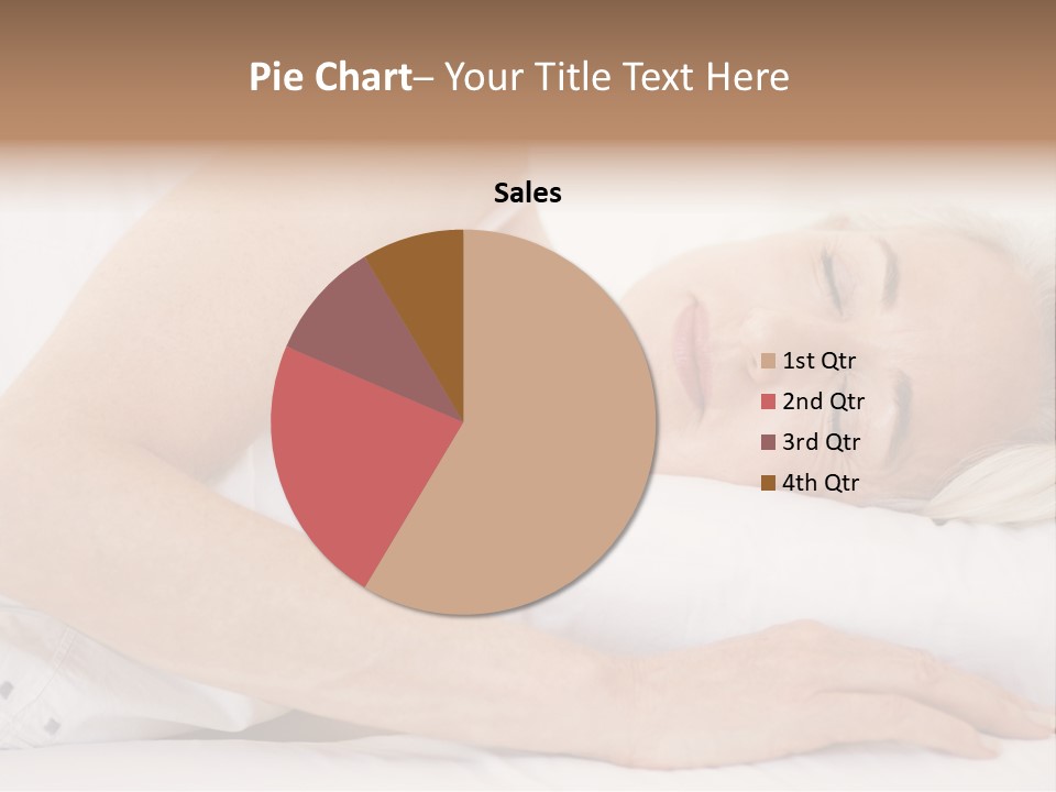 Woman Lying In Bed Sleeping PowerPoint Template