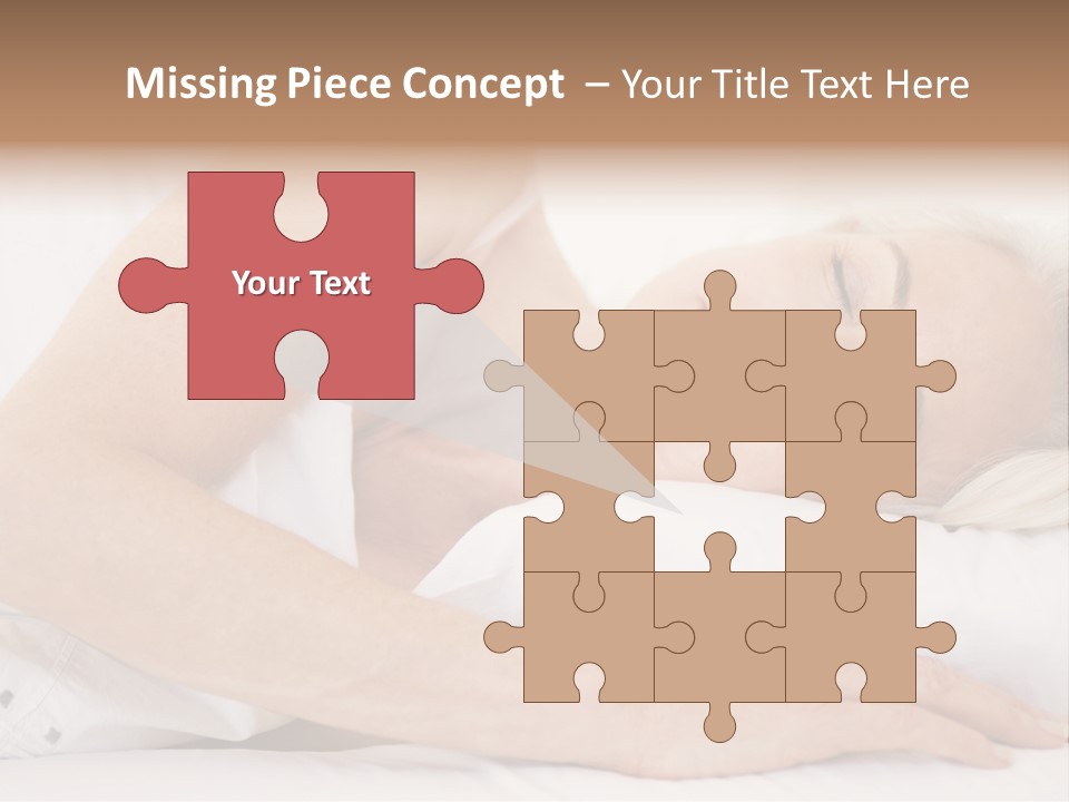 Woman Lying In Bed Sleeping PowerPoint Template