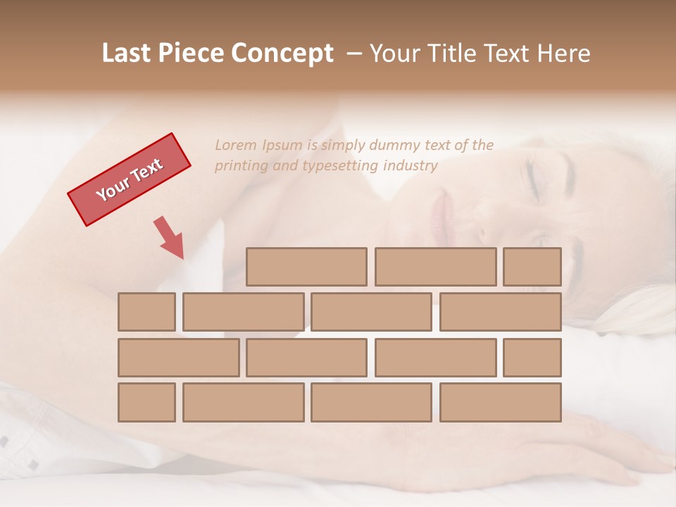 Woman Lying In Bed Sleeping PowerPoint Template