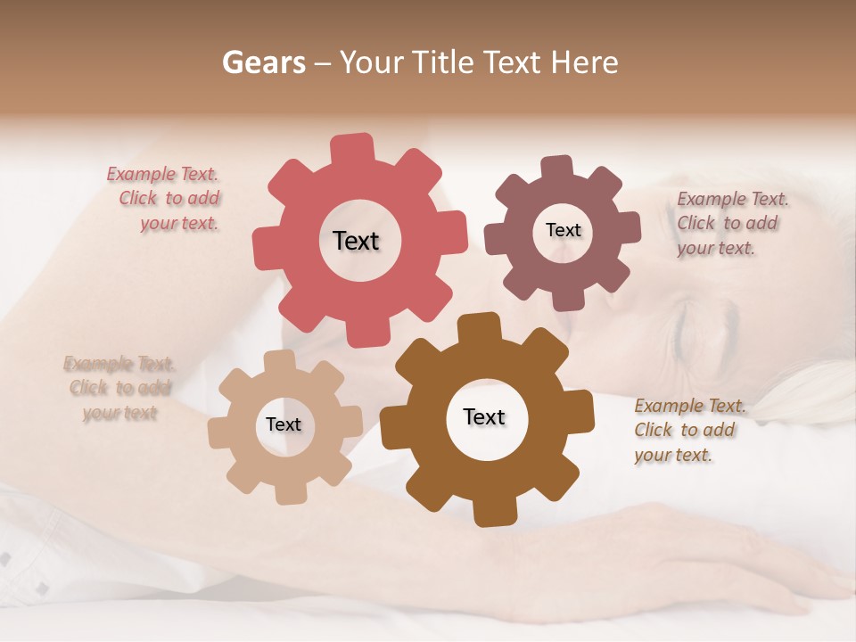 Woman Lying In Bed Sleeping PowerPoint Template