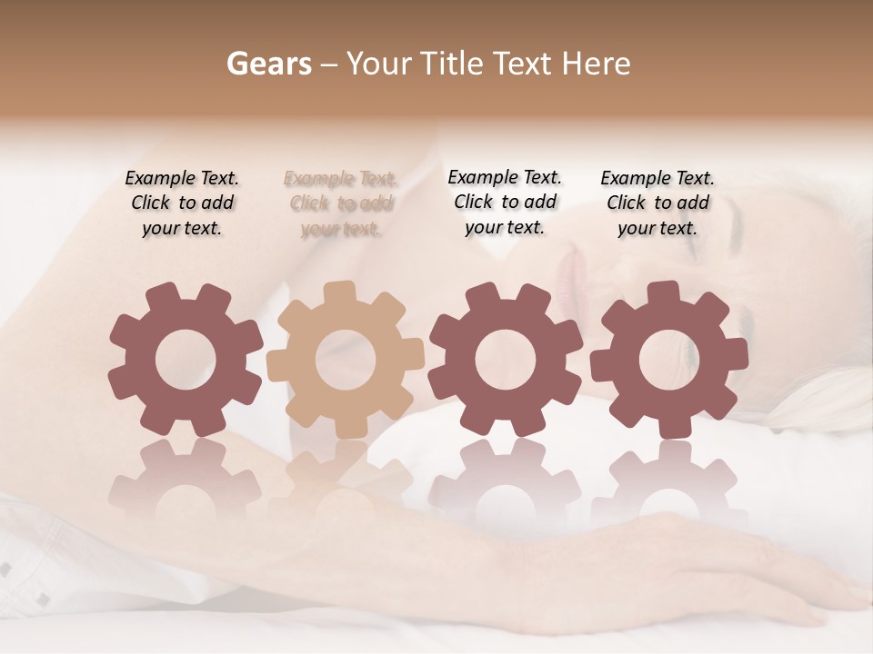 Woman Lying In Bed Sleeping PowerPoint Template