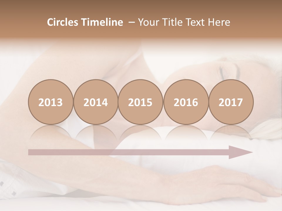 Woman Lying In Bed Sleeping PowerPoint Template