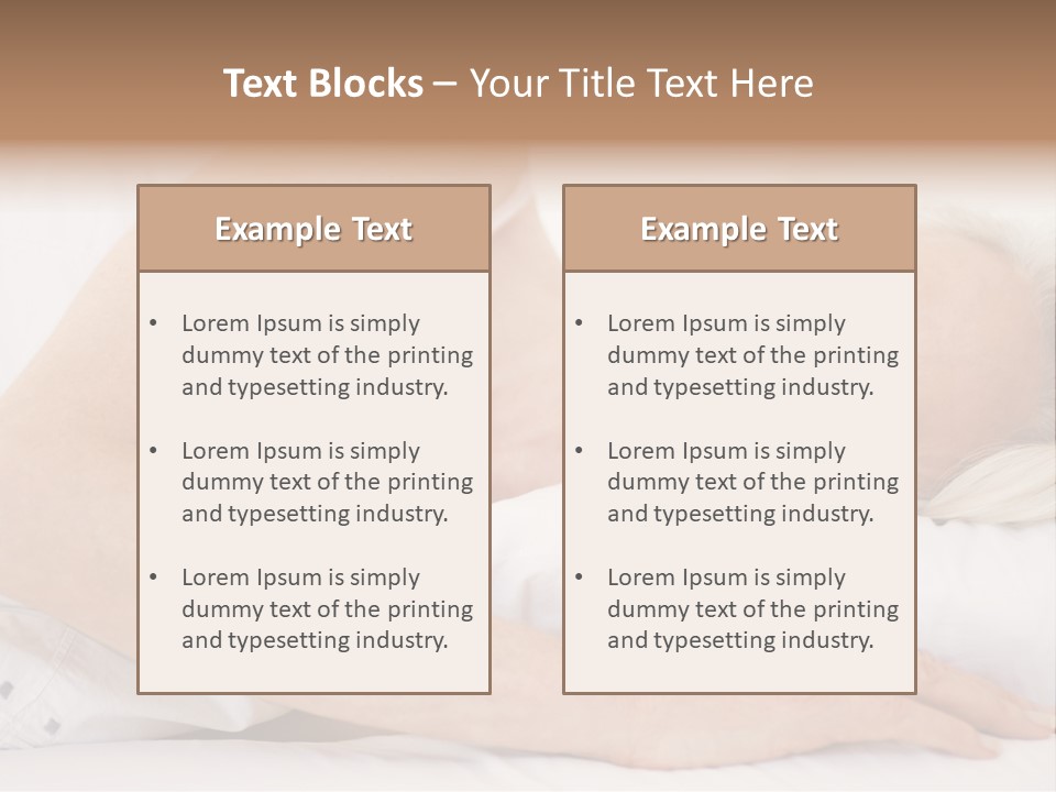 Woman Lying In Bed Sleeping PowerPoint Template