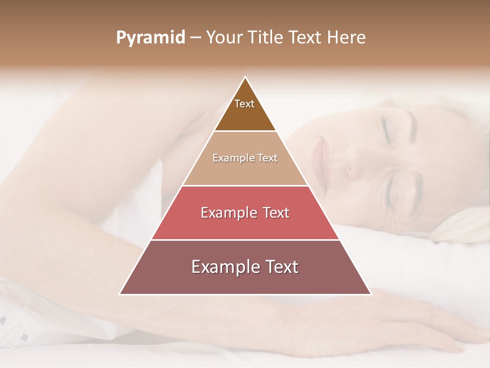 Woman Lying In Bed Sleeping PowerPoint Template