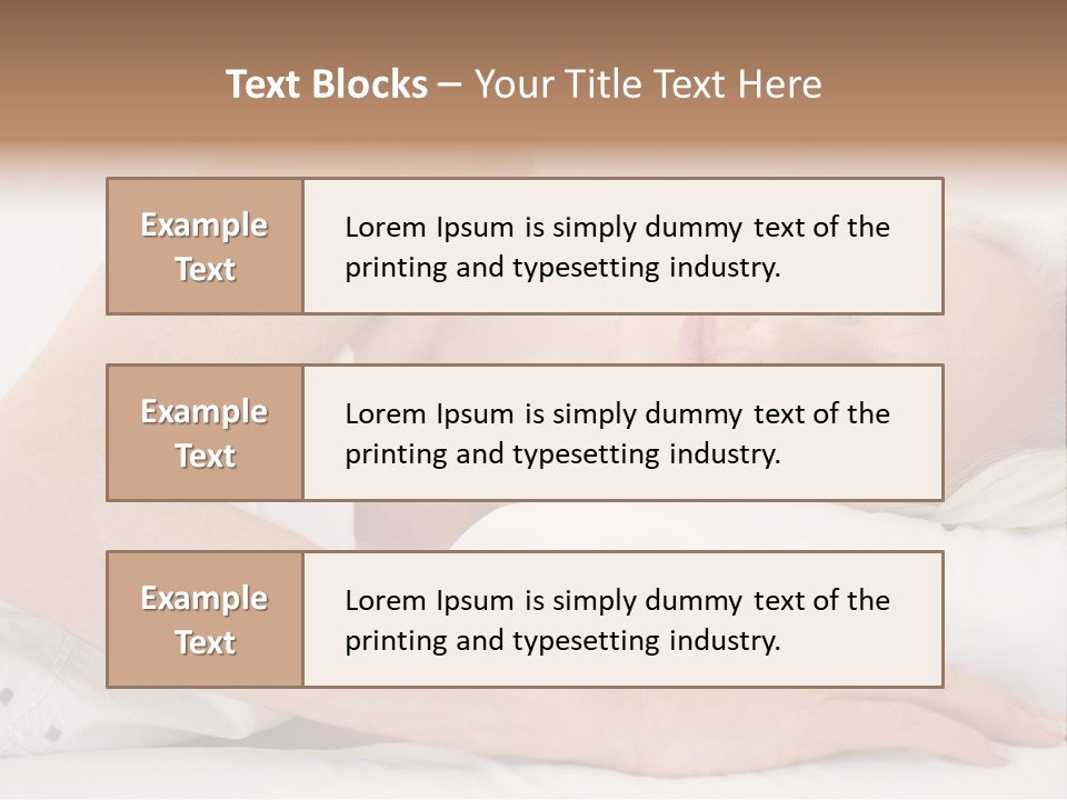 Woman Lying In Bed Sleeping PowerPoint Template