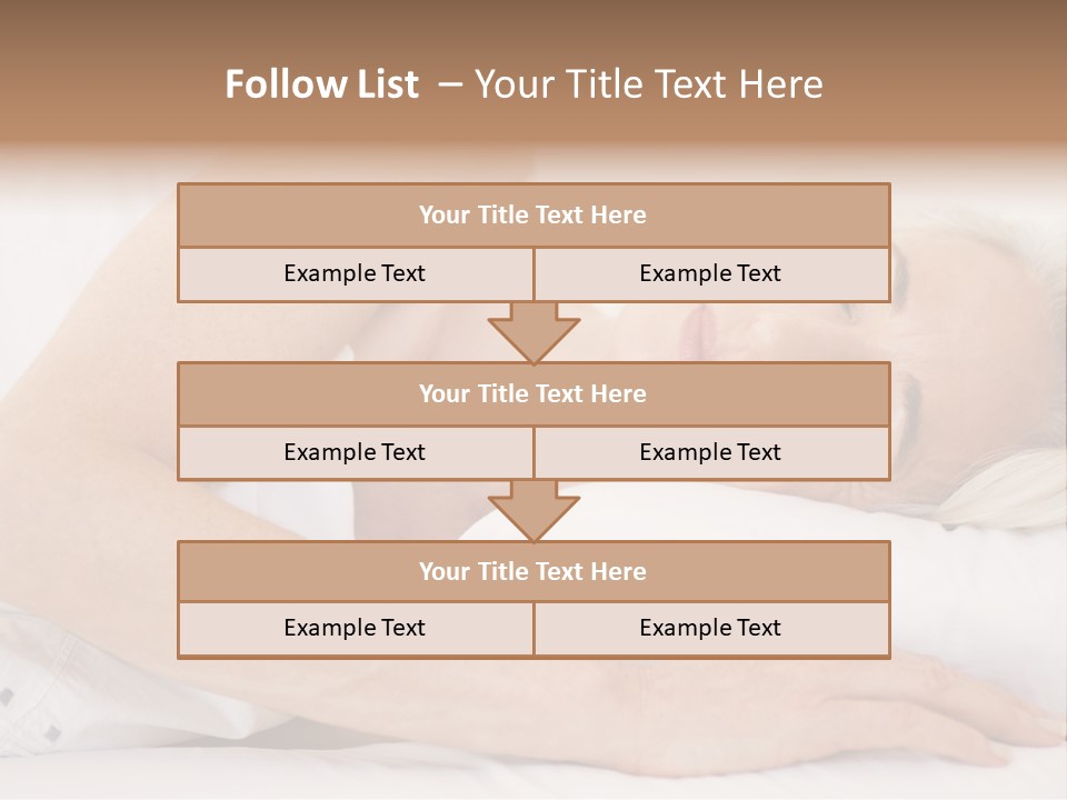 Woman Lying In Bed Sleeping PowerPoint Template