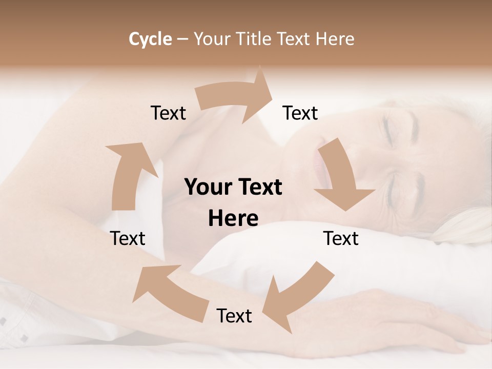 Woman Lying In Bed Sleeping PowerPoint Template