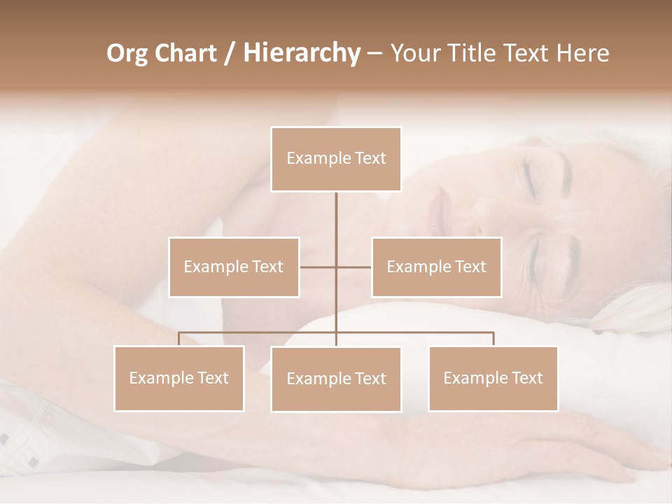 Woman Lying In Bed Sleeping PowerPoint Template