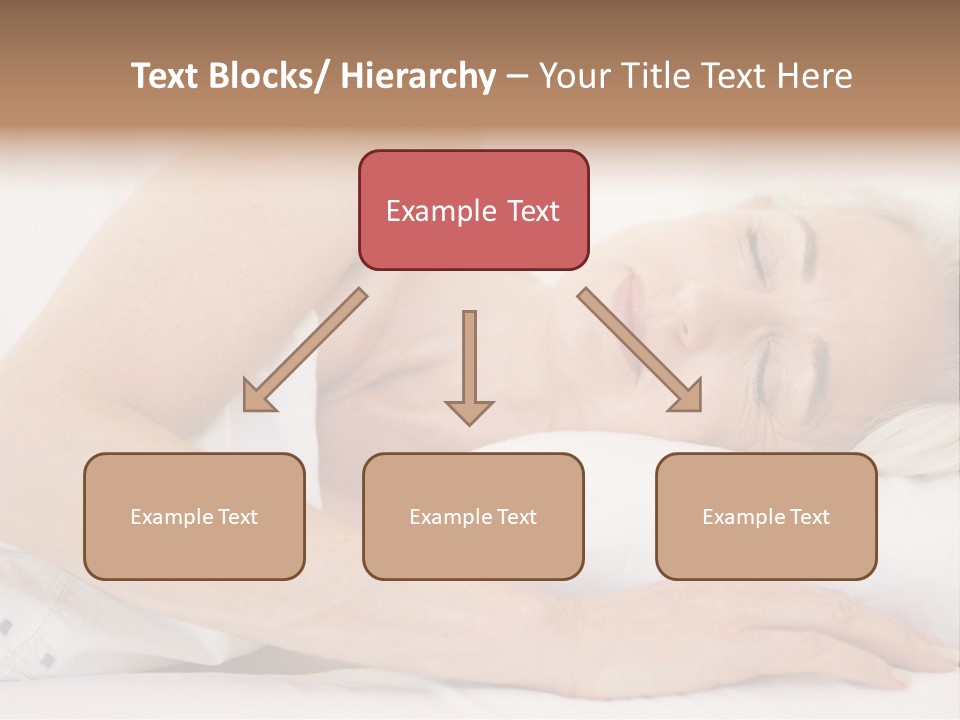 Woman Lying In Bed Sleeping PowerPoint Template