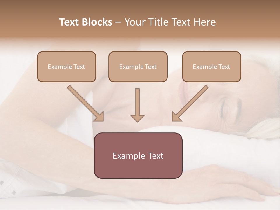 Woman Lying In Bed Sleeping PowerPoint Template