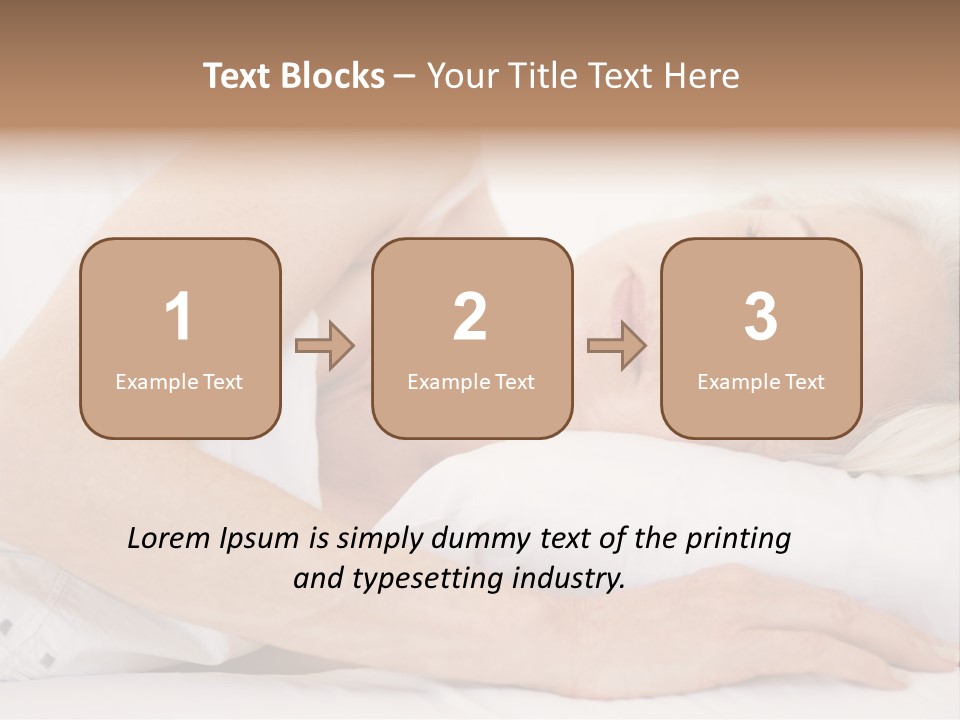 Woman Lying In Bed Sleeping PowerPoint Template