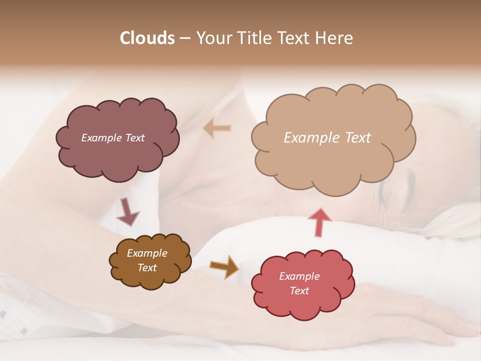 Woman Lying In Bed Sleeping PowerPoint Template