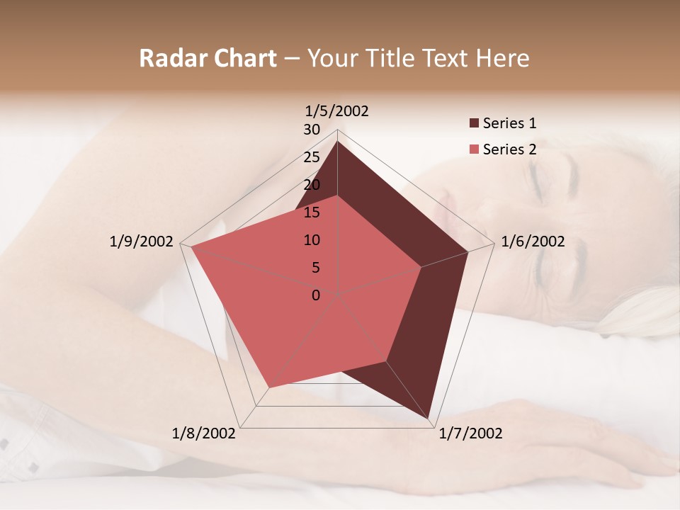 Woman Lying In Bed Sleeping PowerPoint Template