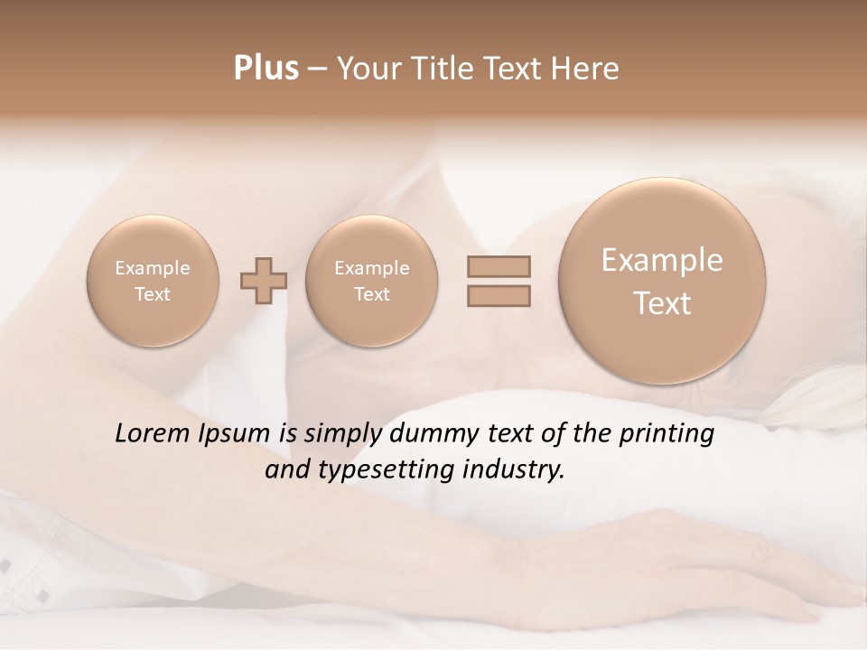 Woman Lying In Bed Sleeping PowerPoint Template