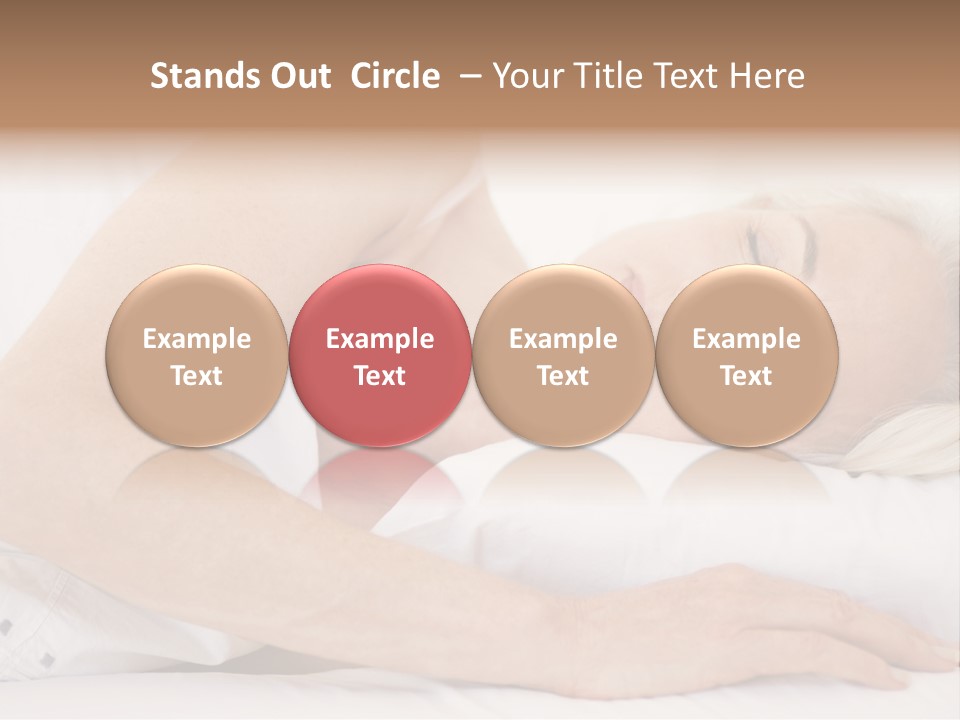 Woman Lying In Bed Sleeping PowerPoint Template