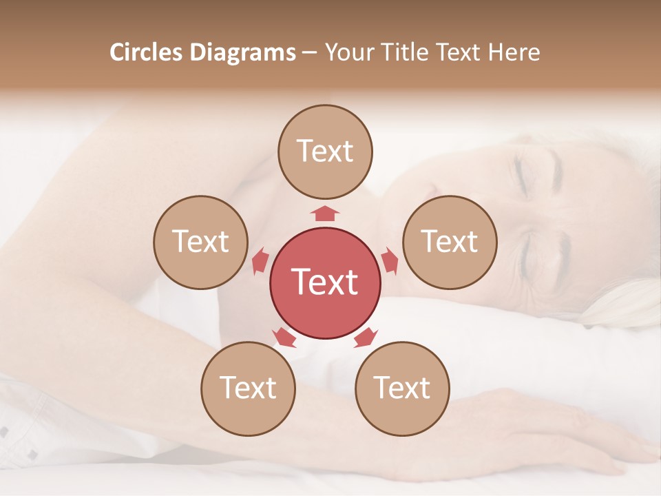 Woman Lying In Bed Sleeping PowerPoint Template