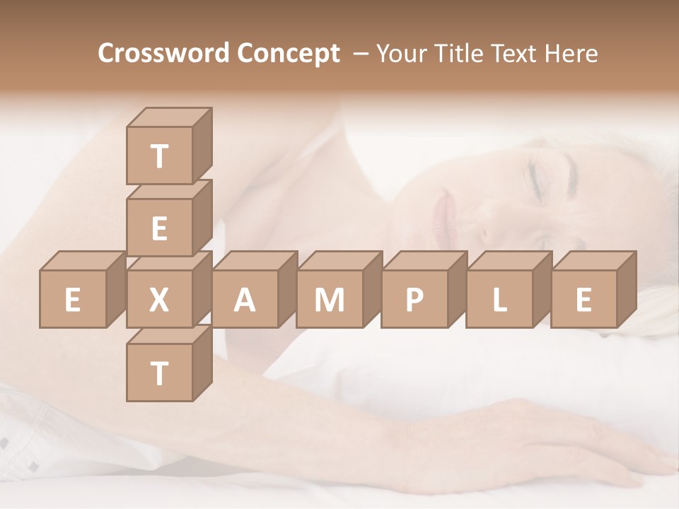 Woman Lying In Bed Sleeping PowerPoint Template