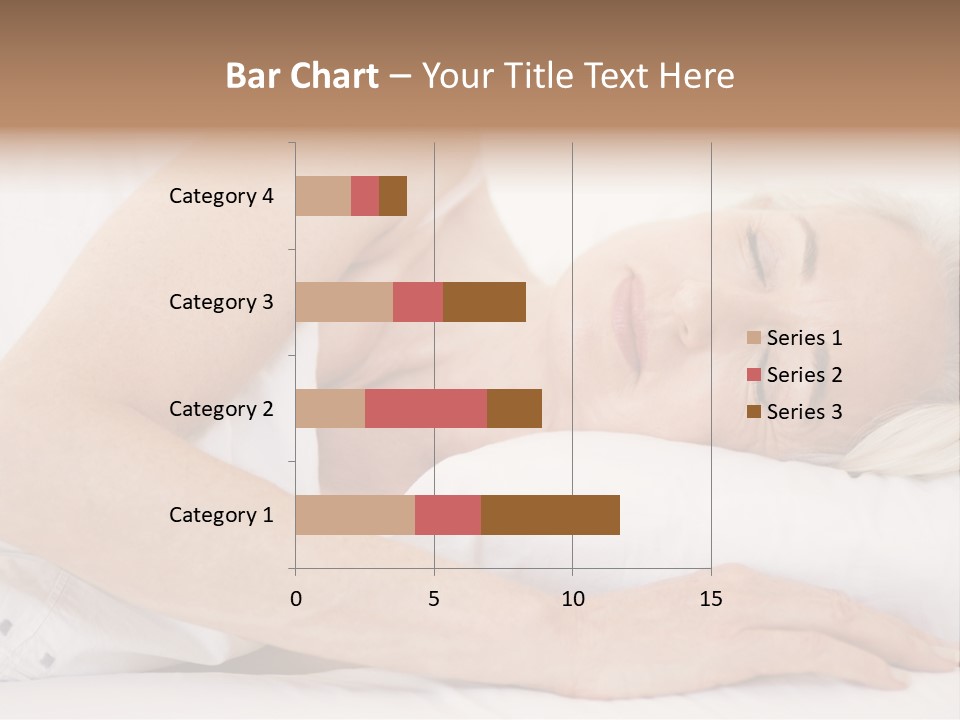Woman Lying In Bed Sleeping PowerPoint Template