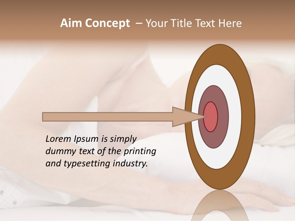 Woman Lying In Bed Sleeping PowerPoint Template