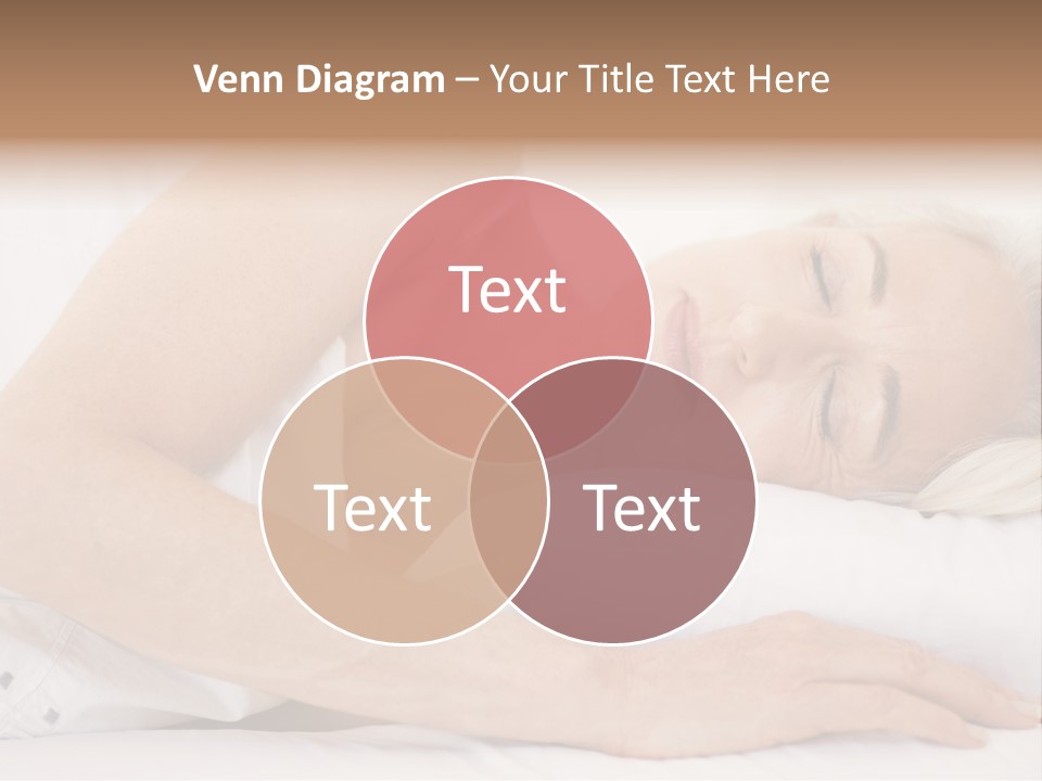 Woman Lying In Bed Sleeping PowerPoint Template