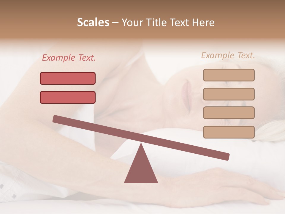 Woman Lying In Bed Sleeping PowerPoint Template