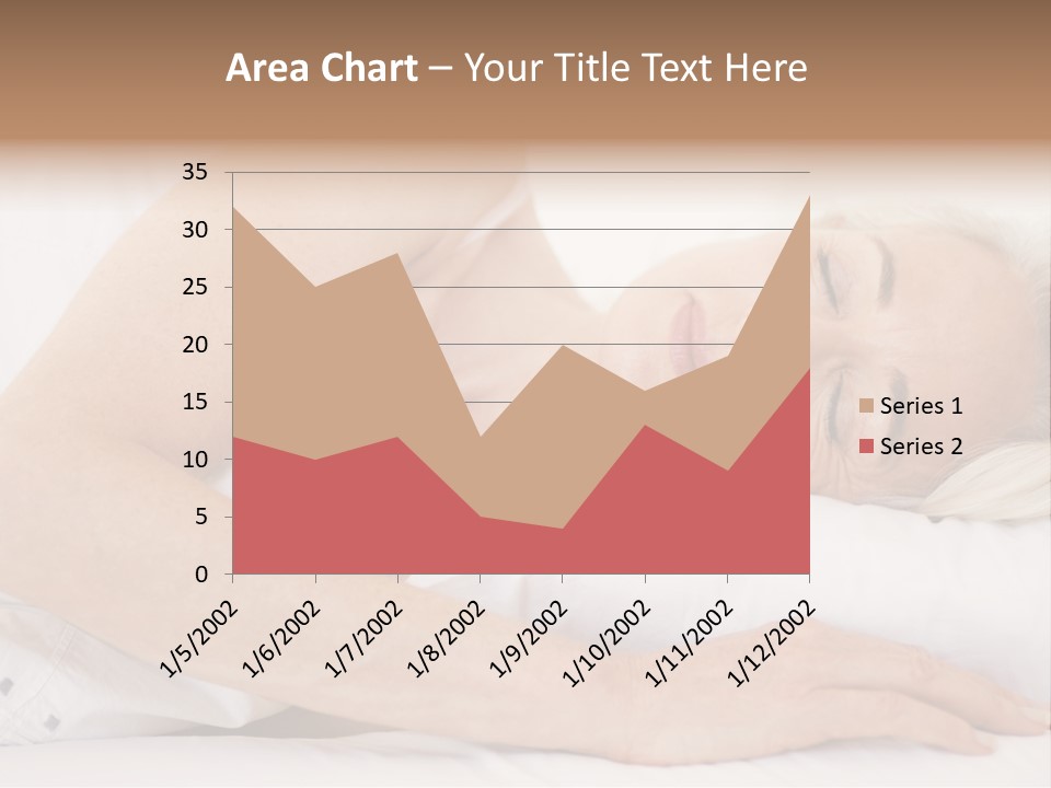 Woman Lying In Bed Sleeping PowerPoint Template