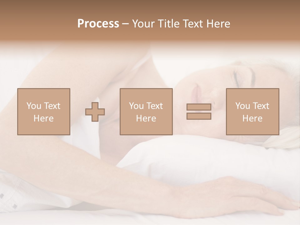 Woman Lying In Bed Sleeping PowerPoint Template