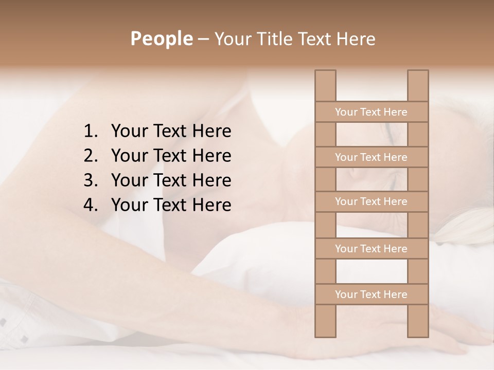 Woman Lying In Bed Sleeping PowerPoint Template