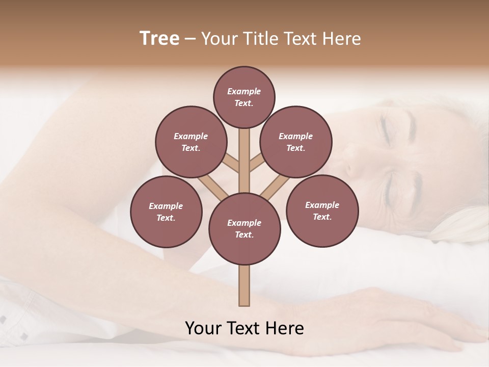 Woman Lying In Bed Sleeping PowerPoint Template