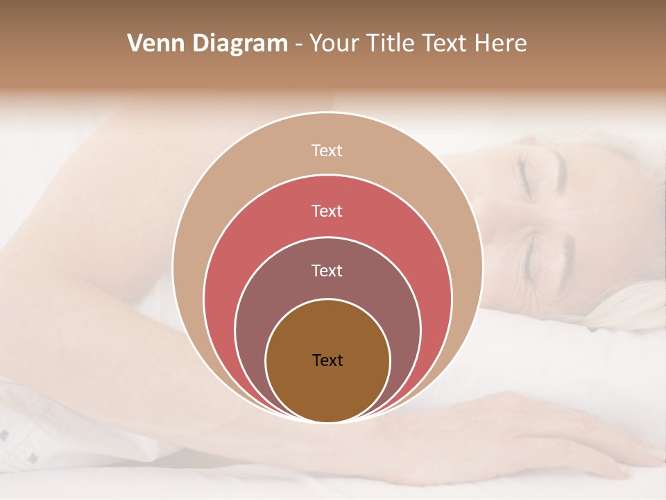 Woman Lying In Bed Sleeping PowerPoint Template