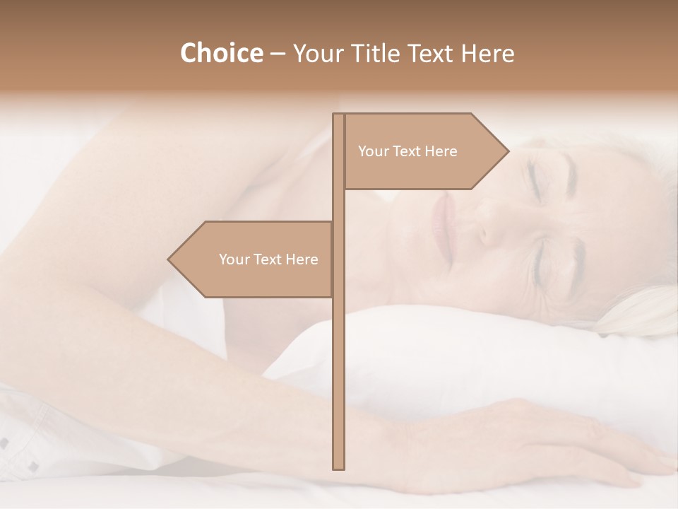 Woman Lying In Bed Sleeping PowerPoint Template