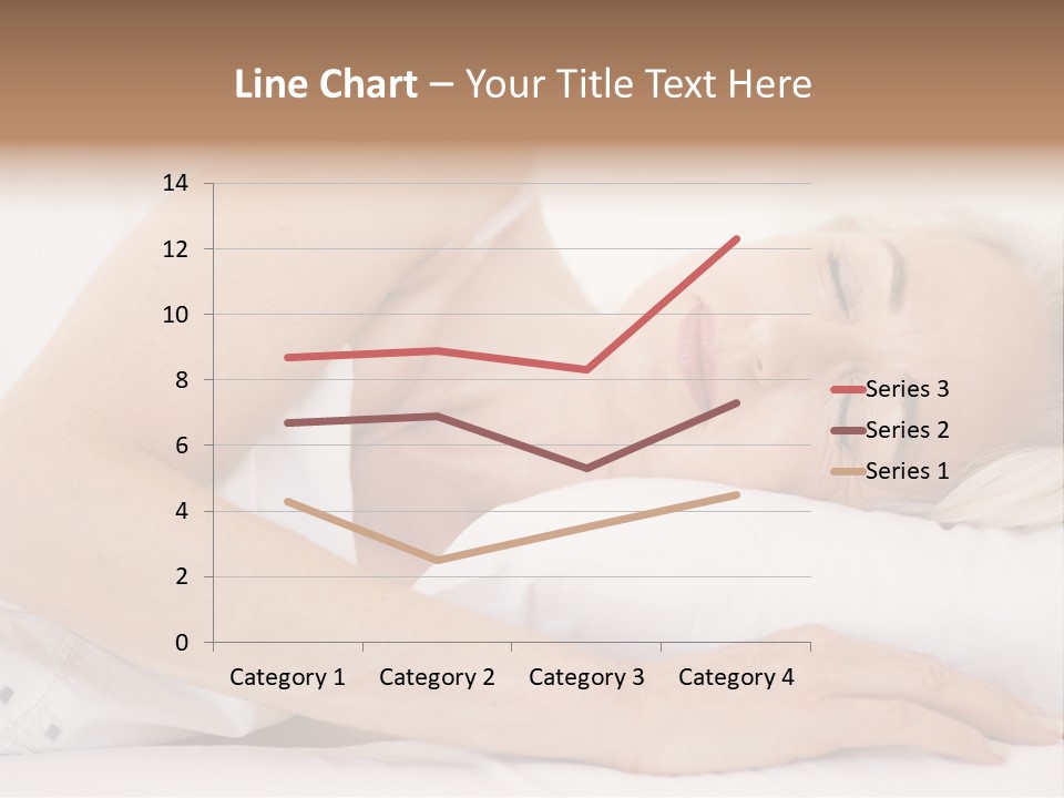 Woman Lying In Bed Sleeping PowerPoint Template