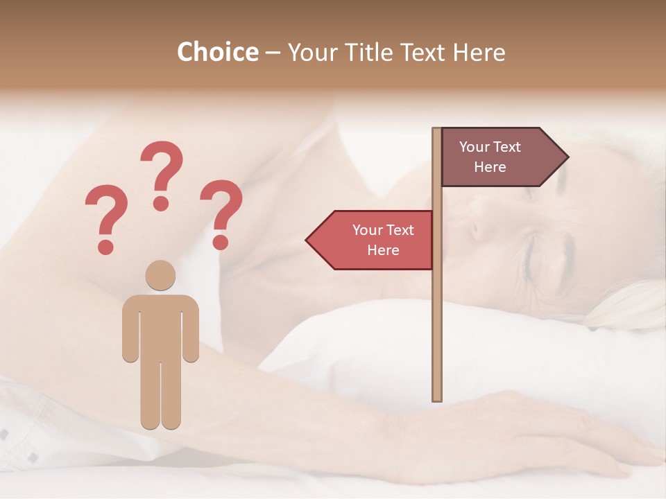 Woman Lying In Bed Sleeping PowerPoint Template