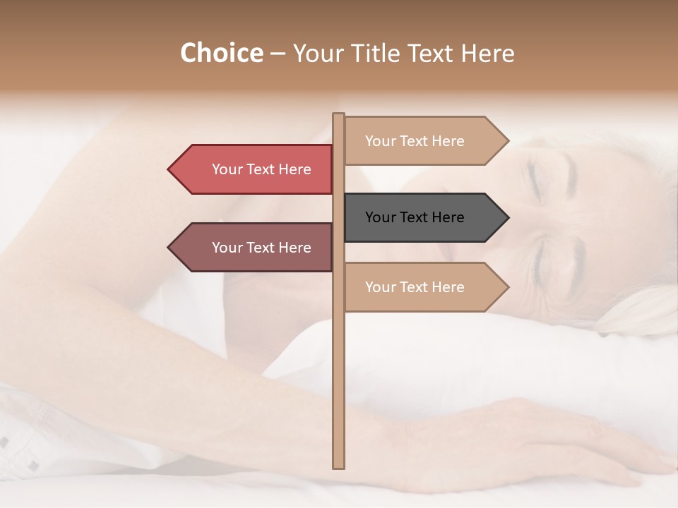 Woman Lying In Bed Sleeping PowerPoint Template