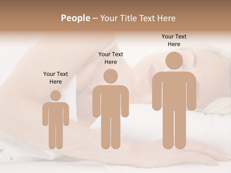 Woman Lying In Bed Sleeping PowerPoint Template