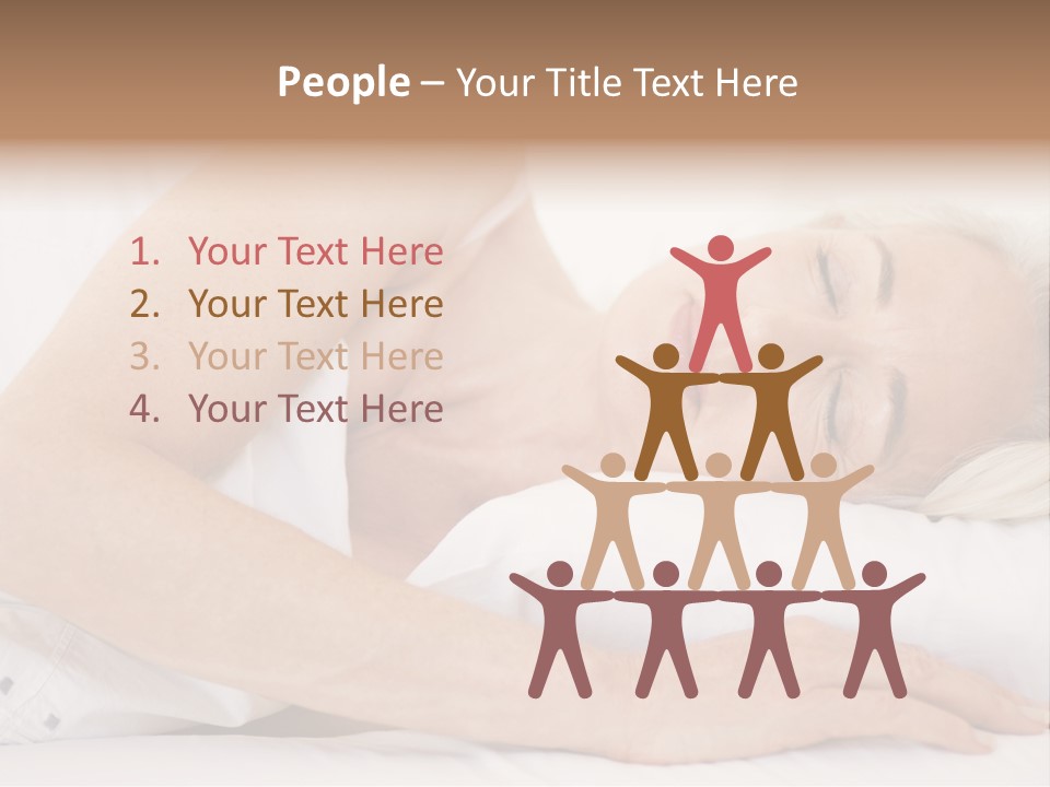 Woman Lying In Bed Sleeping PowerPoint Template