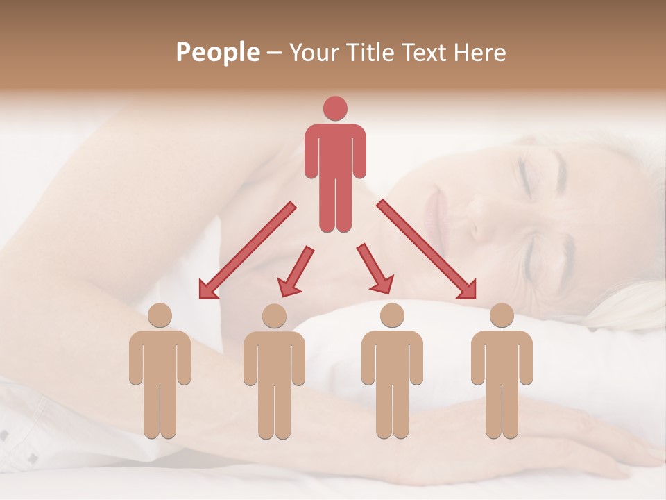 Woman Lying In Bed Sleeping PowerPoint Template