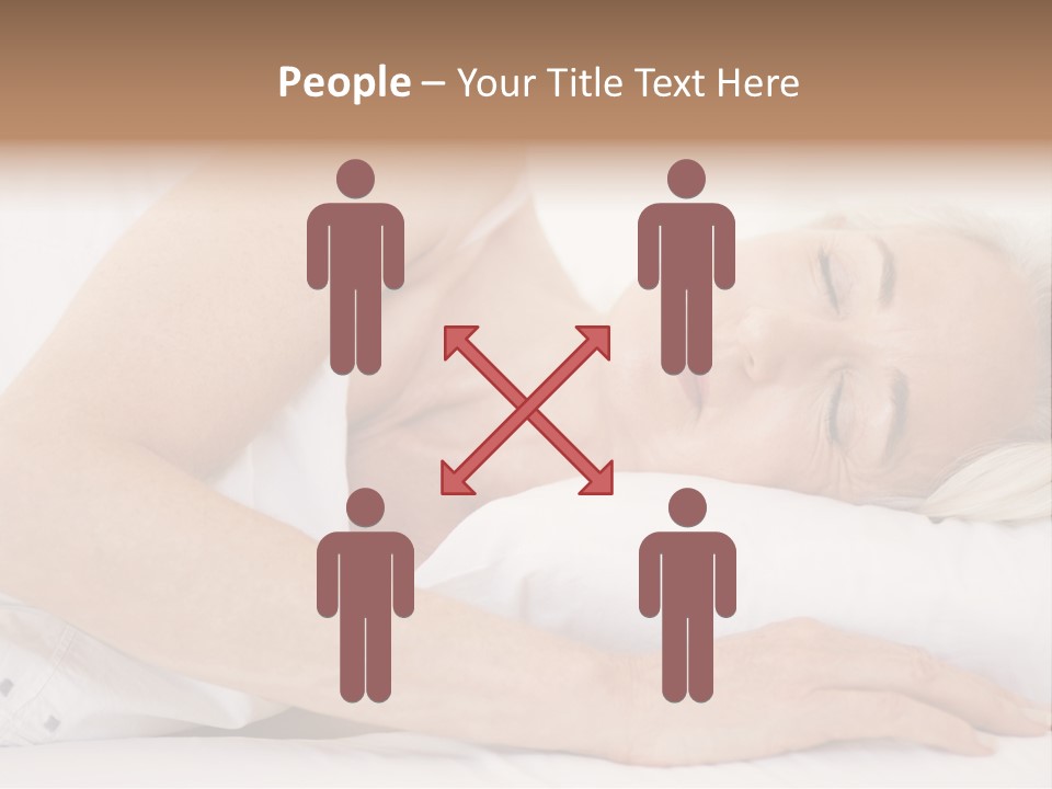Woman Lying In Bed Sleeping PowerPoint Template