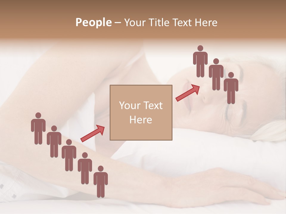 Woman Lying In Bed Sleeping PowerPoint Template