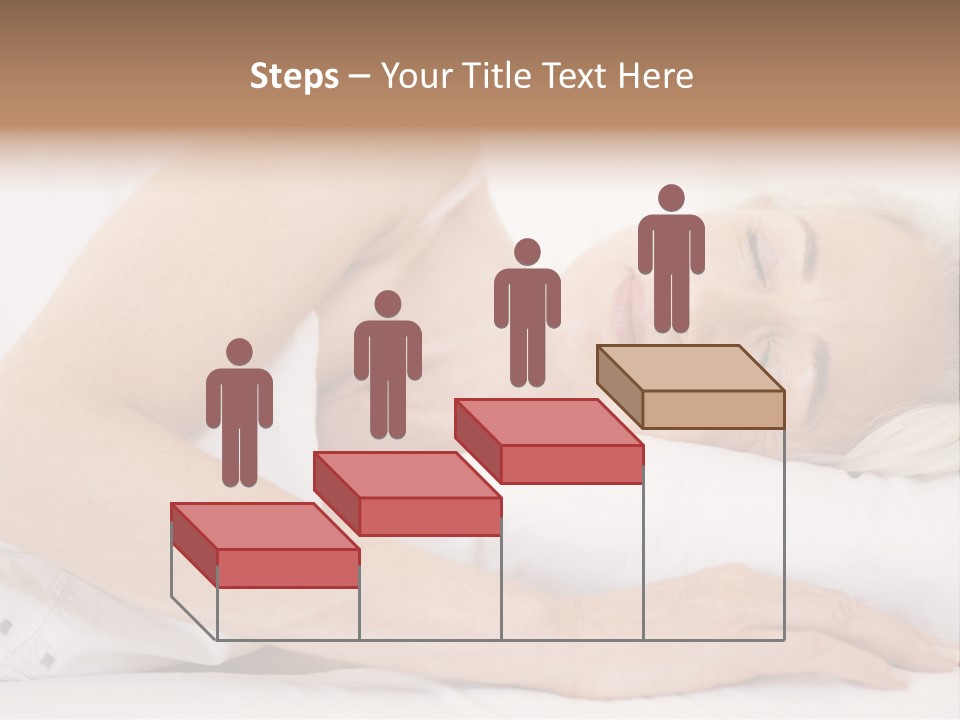 Woman Lying In Bed Sleeping PowerPoint Template