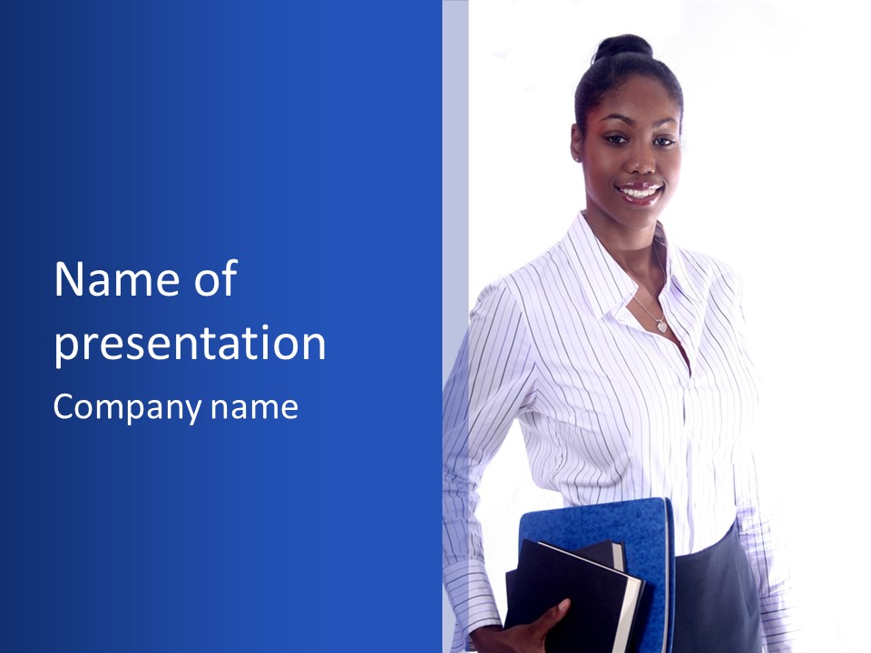 African American Business Woman PowerPoint Template