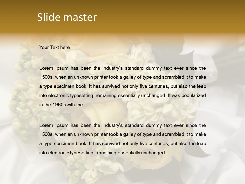 Wedding Bouquet PowerPoint Template